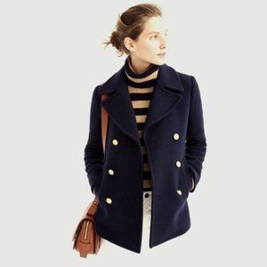 J. Crew Andover Wool Cashmere Navy Peacoat, 00